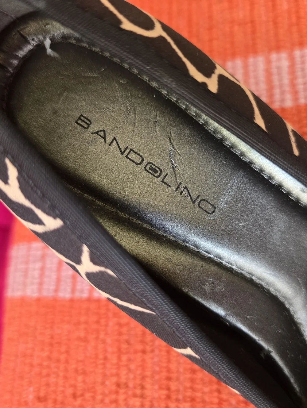NEW! Bandolino Giraffe-Print Wedge Pump with Decorative Buckle - Black & Cream